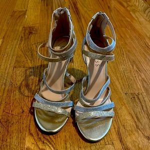 Gold and silver Guess Heels. Size 8. Worn once.
